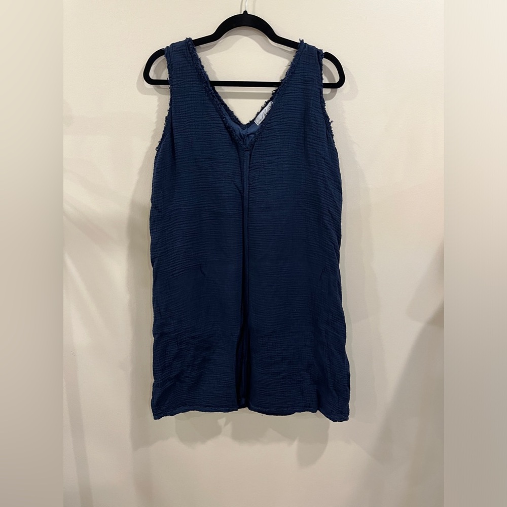 Red Haute Navy Blue Gauze Dress Size Women’s s Large
